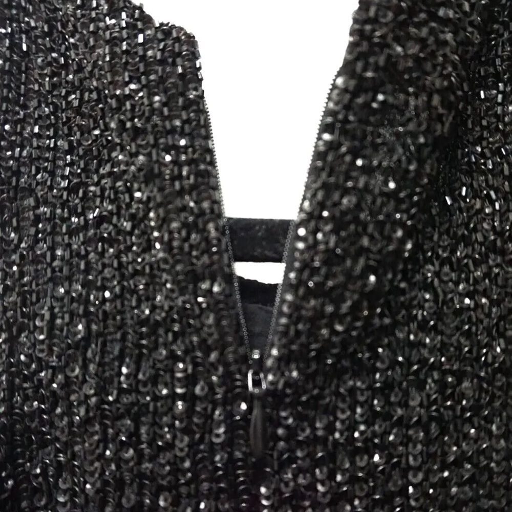 All Saints Women Hand Embellished Beaded Black Tank Top US 6 - Picture 9 of 10
